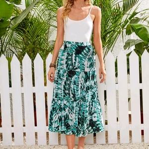 Tie Dye Boho Maxi Skirt